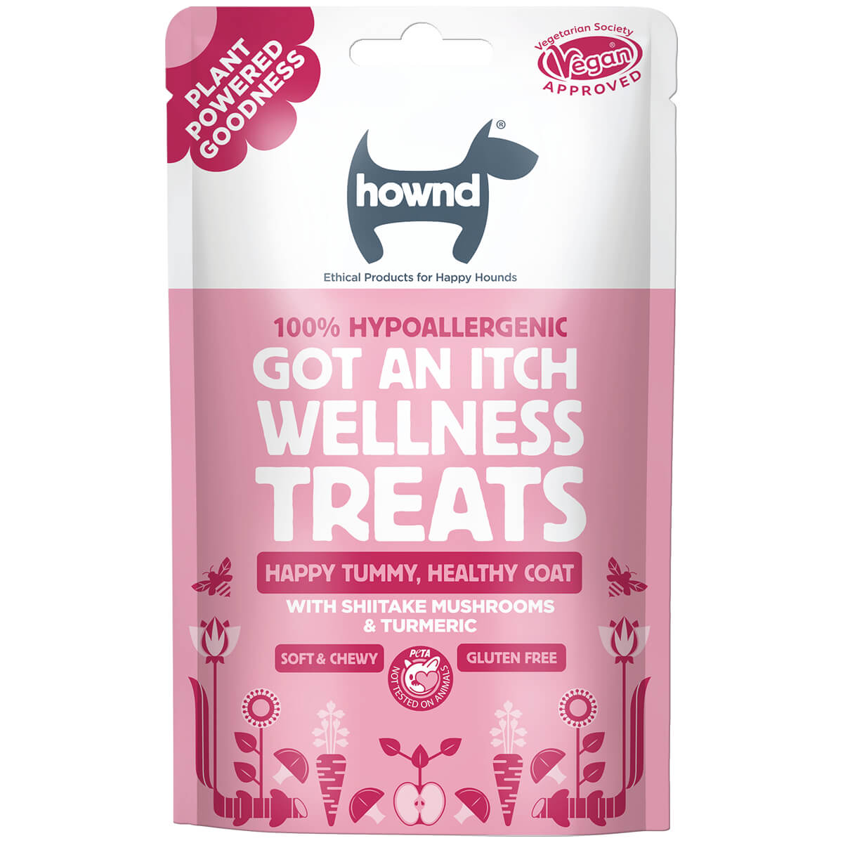 hownd got an itch vegan hypoallergenic wellness treats - front view