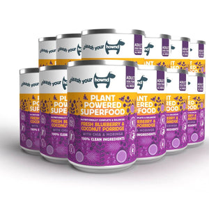 Hownd Hypoallergenic Vegan Blueberry Porridge Dog Food (400g x 12)