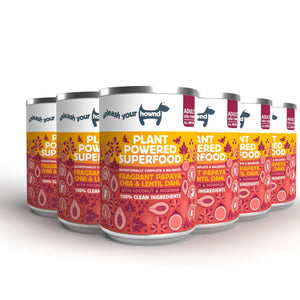 Hypoallergenic Vegan Fragrant Papaya Chia & Lentil Dahl With Coconut & Moringa Dog Food (400g) - x 6 pack