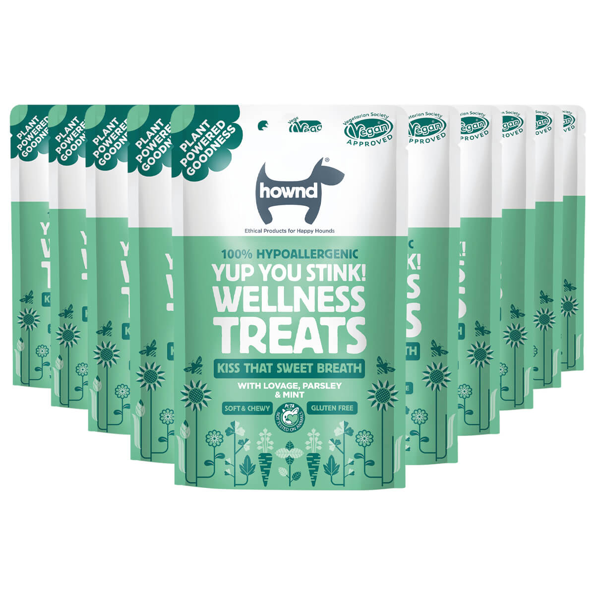 hownd yup you stink vegan hypoallergenic wellness treats x 10 pack
