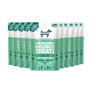 hownd yup you stink vegan hypoallergenic wellness treats - 10 pack