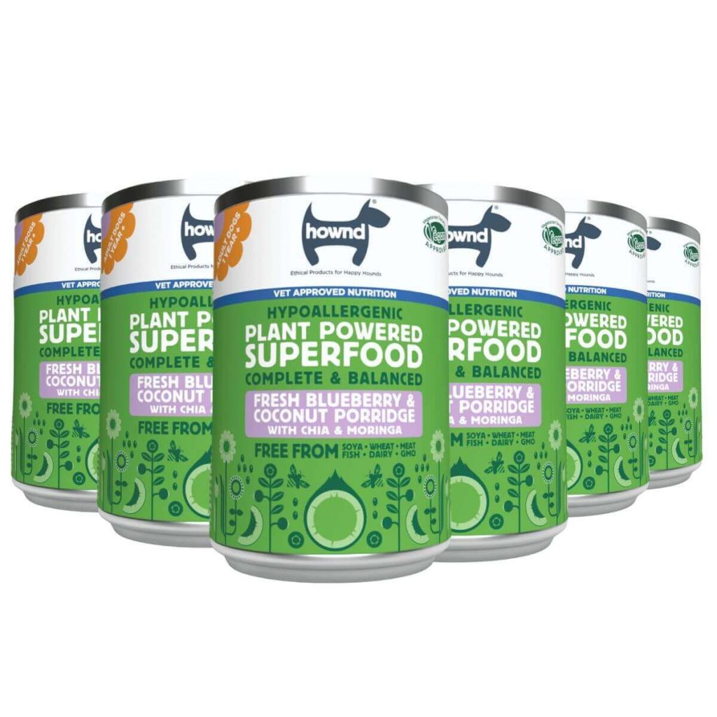 Hownd Plant Based Blueberry & Coconut Porridge with Chia & Moringa Wet Dog Food Tin